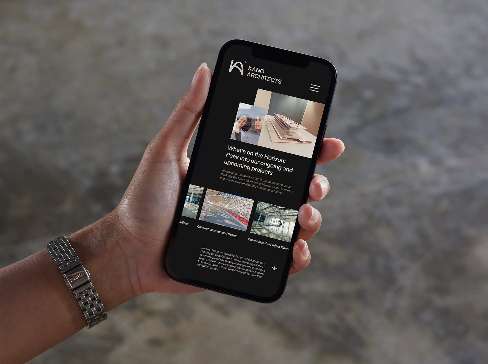 Web layout with a considered page structure and clear user journey