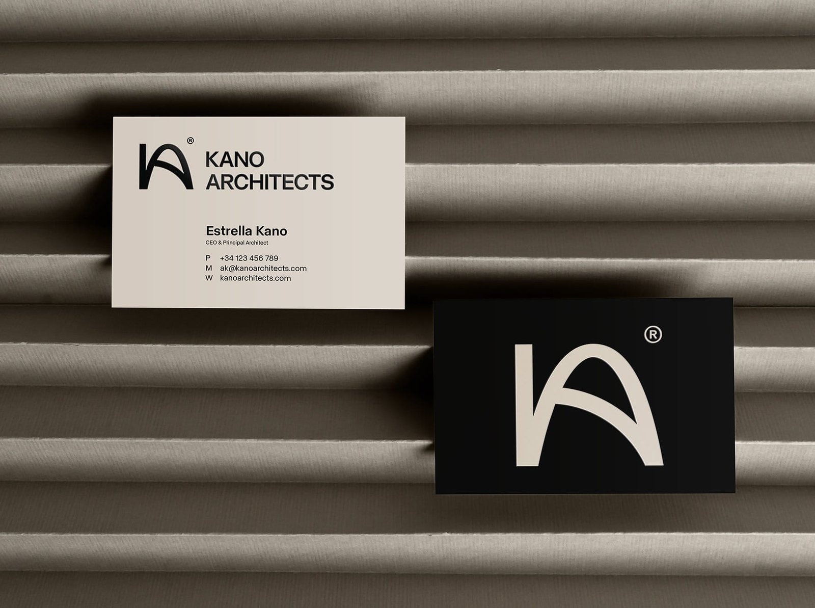 Stationery with a clear logo and restrained typography on premium business cards